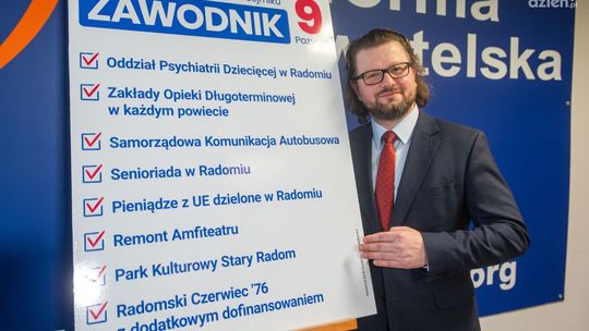 Psychiatria dla dzieci, komunikacja autobusowa i dzielenie pieniędzy unijnych w Radomiu. Jerzy Zawodnik zaprezentował program wyborczy