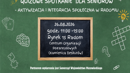 Quizowe Spotkanie dla Seniorów już 26 sierpnia w Radomiu