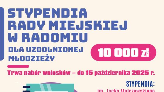 Radom nagradza młodych zdolnych. 10 tys. zł stypendium dla artystów, naukowców i sportowców