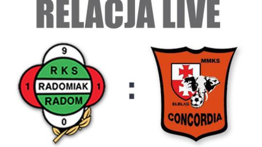 Radomiak - Concordia Elbląg - zapis relacji