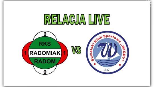 Radomiak Radom 1:1 Wigry Suwałki (zapis relacji)