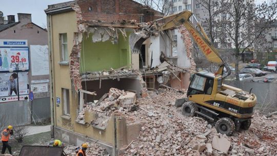 Rozbiórka kamienicy przy ul. Staszica