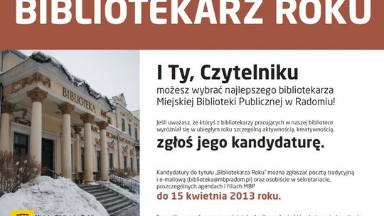 Rusza konkurs na Bibliotekarza Roku