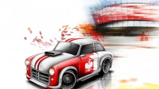 Samochód polskiej Reprezentacji na Euro 2012