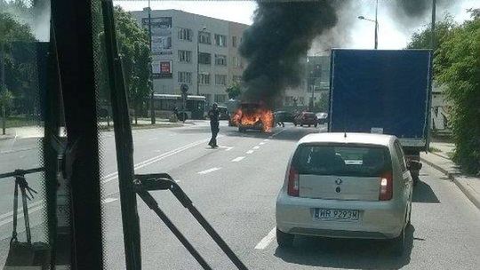 Samochód spłonął na Struga!