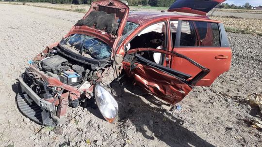 Samochód uderzył w drzewo. Kierowca w szpitalu