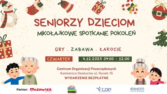 Seniorzy Dzieciom – Mikołajkowe Spotkanie Pokoleń