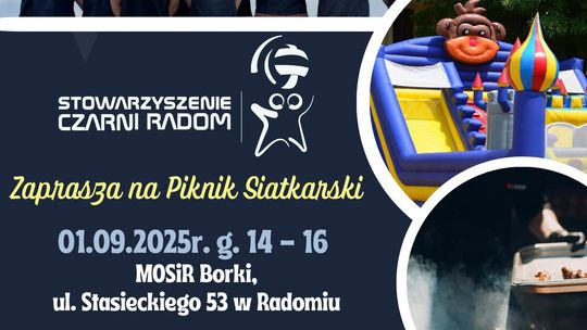 Siatkarski piknik 1 września na Borkach. W programie prezentacja drużyny Czarnych
