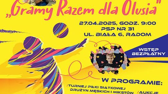 Siatkarski turniej charytatywny. Zagrają dla Olusia