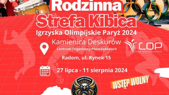 Siatkarskie mecze na igrzyskach olimpijskich w Rodzinnej Strefie Kibica na dużym ekranie w Kamienicy Deskurów