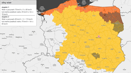 Silny wiatr. Ostrzeżenia IMGW Silny wiatr. Ostrzeżenia IMGW