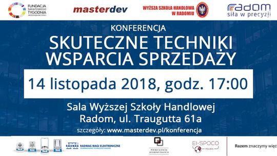 „Skuteczne techniki wsparcia sprzedaży” – konferencja w Radomiu