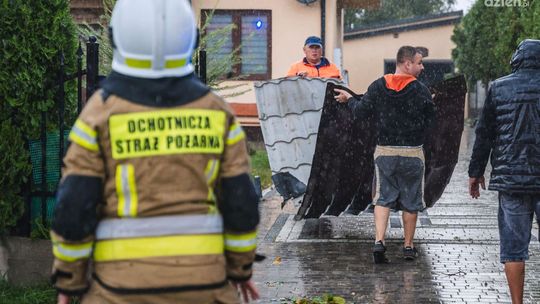 Skutki nawałnicy w gminie Jedlińsk