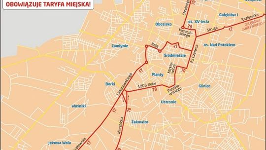 Specjalna linia do skansenu (mapka)