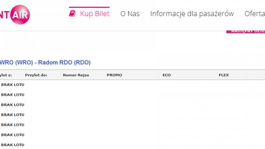 SprintAir. Nowa siatka z Radomia bez Wrocławia