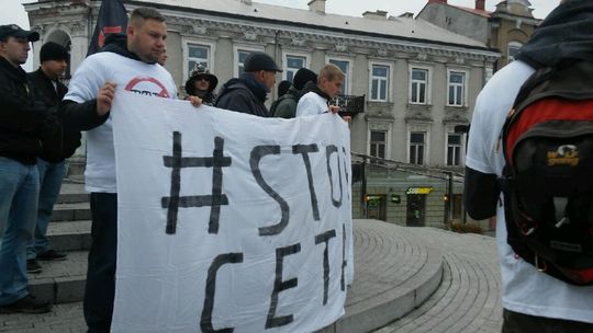 Stop CETA! Manifestacja Młodzieży Wszechpolskiej