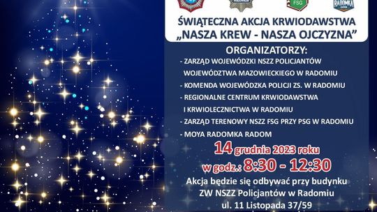 Świąteczna akcja krwiodawstwa