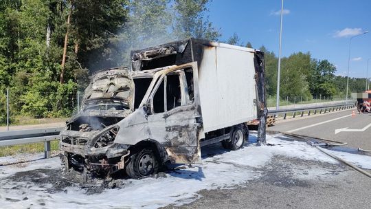 Sześć zastępów gasiło busa