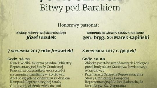 Szydłowiec zaprasza na obchody bitwy pod Barakiem