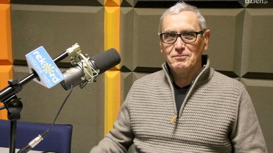 Tadeusz Kraska w studiu lokalnym Radia Rekord