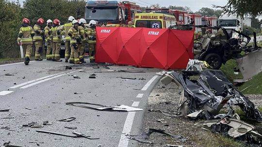 Tragedia na drodze wojewódzkiej. Dwie osoby nie żyją