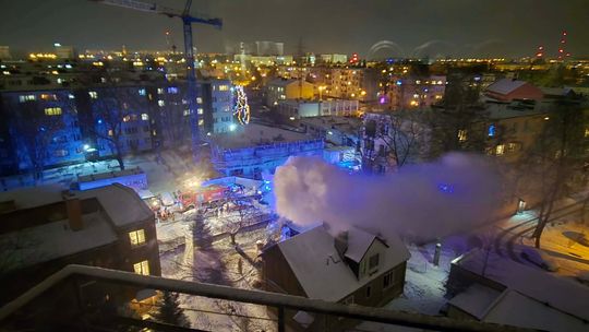 Pożar przy Cichej w Radomiu