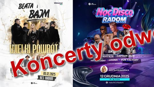 Trzy koncerty w Radomskim Centrum Sportu odwołane - Bajm - Wielki Powrót, Noc Disco Radom i Queen Symfonicznie