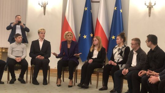 Uczniowie Zespołu Szkół Specjalnych z wizytą u pierwszej damy