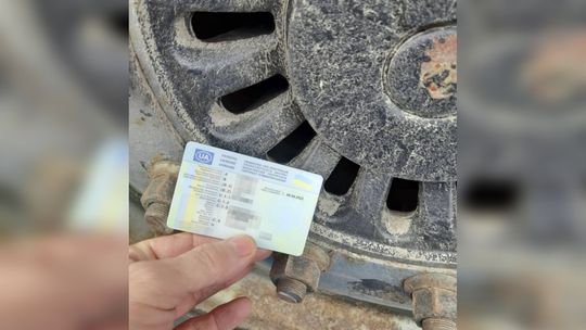 Ukraiński przewoźnik z uszkodzonymi hamulcami