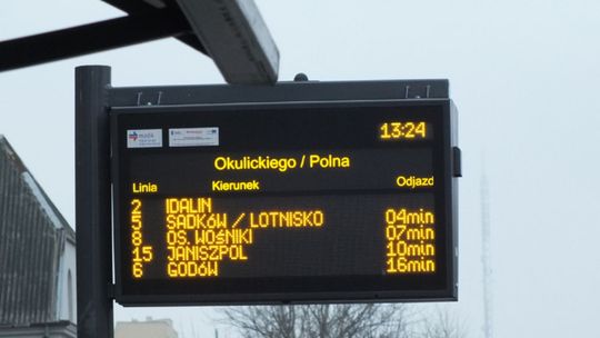 Uwaga! Awaria wyświetlaczy na przystankach