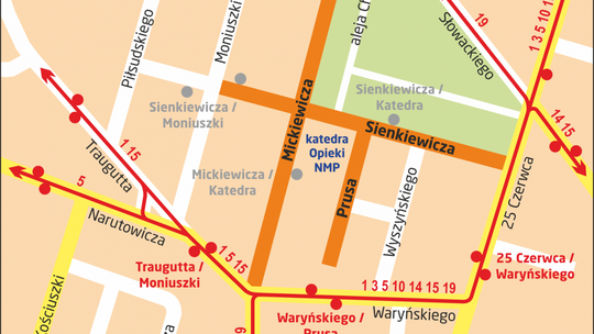 UWAGA! Objazdy w okolicach katedry