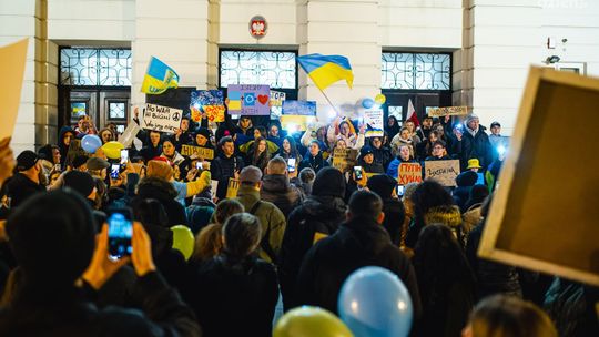 Wiec solidarności z Ukrainą na placu Corazziego (zdjęcia)