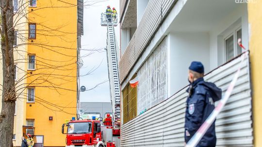 Wybuch przy Chrobrego. Poparzony mężczyzna w szpitalu 