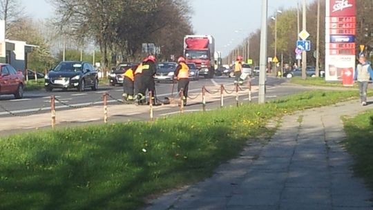 Wyciek paliwa na ulicy Struga