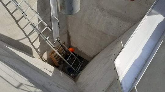 Wypadek na budowie oczyszczalni ścieków