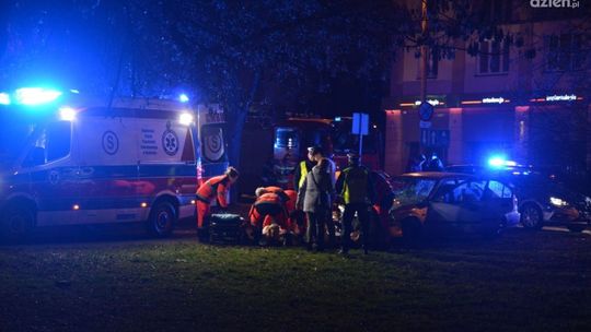 Wypadek na Plantach. Auto wjechało w grupę pieszych
