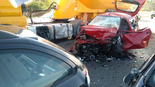 Wypadek na S7. Droga w kierunku Warszawy zablokowana. 