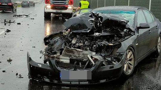 Wypadek na S7. Kierowca BMW nietrzeźwy