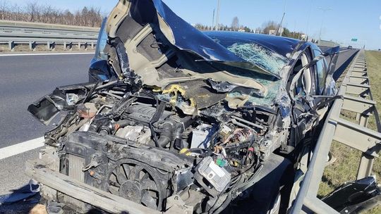 Wypadek w Broniszewie. Utrudnienia na S7