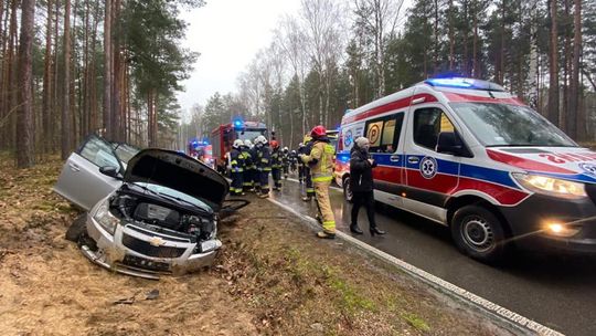 Wypadek w Małomierzycach. Jest poszkodowany