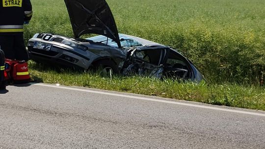 Wypadek w Starej Wsi. DW728 zablokowana