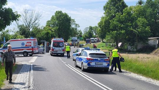 Wypadek w Walentynowie na DK 79