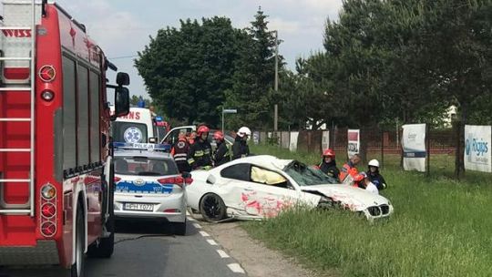 Wypadek w Wierzbicy. Trzy osoby w szpitalu