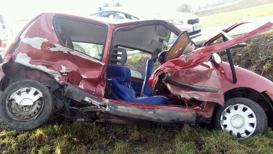 Wypadek w Zakrzewie. Jest ranny