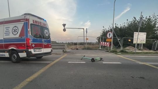 Wypadek z udziałem hulajnogi elektrycznej