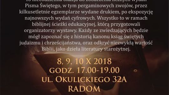 Wystawa Pisma Świętego "Od pergaminu do e-Biblii"