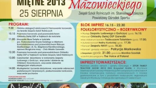 XV DOŻYNKI WOJEWÓDZTWA MAZOWIECKIEGO W MIĘTNEM