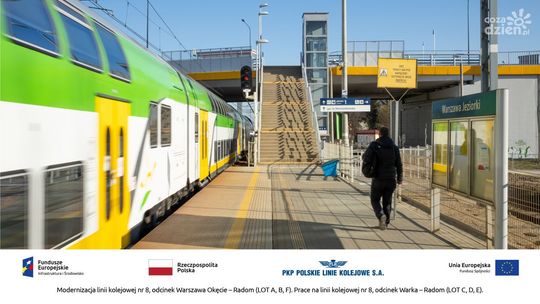 Zaawansowane prace na linii kolejowej z Warszawy do Radomia 