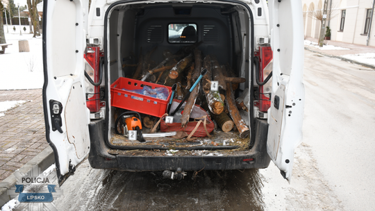 Zabrał koleżance samochód i pojechał kraść drzewo