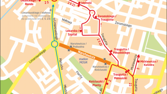 Zamkną Narutowicza, będą objazdy